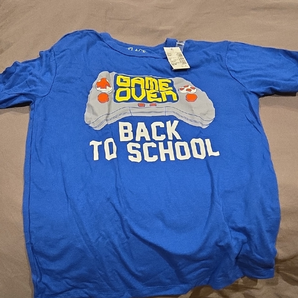 The Children's Place Blue Short Sleeve Tee with Graphic Design